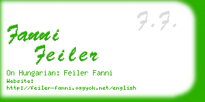 fanni feiler business card